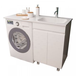 Напольная тумба с раковиной Эстет Barcelona Luxe ФР-00007066 П 120см две двери белый